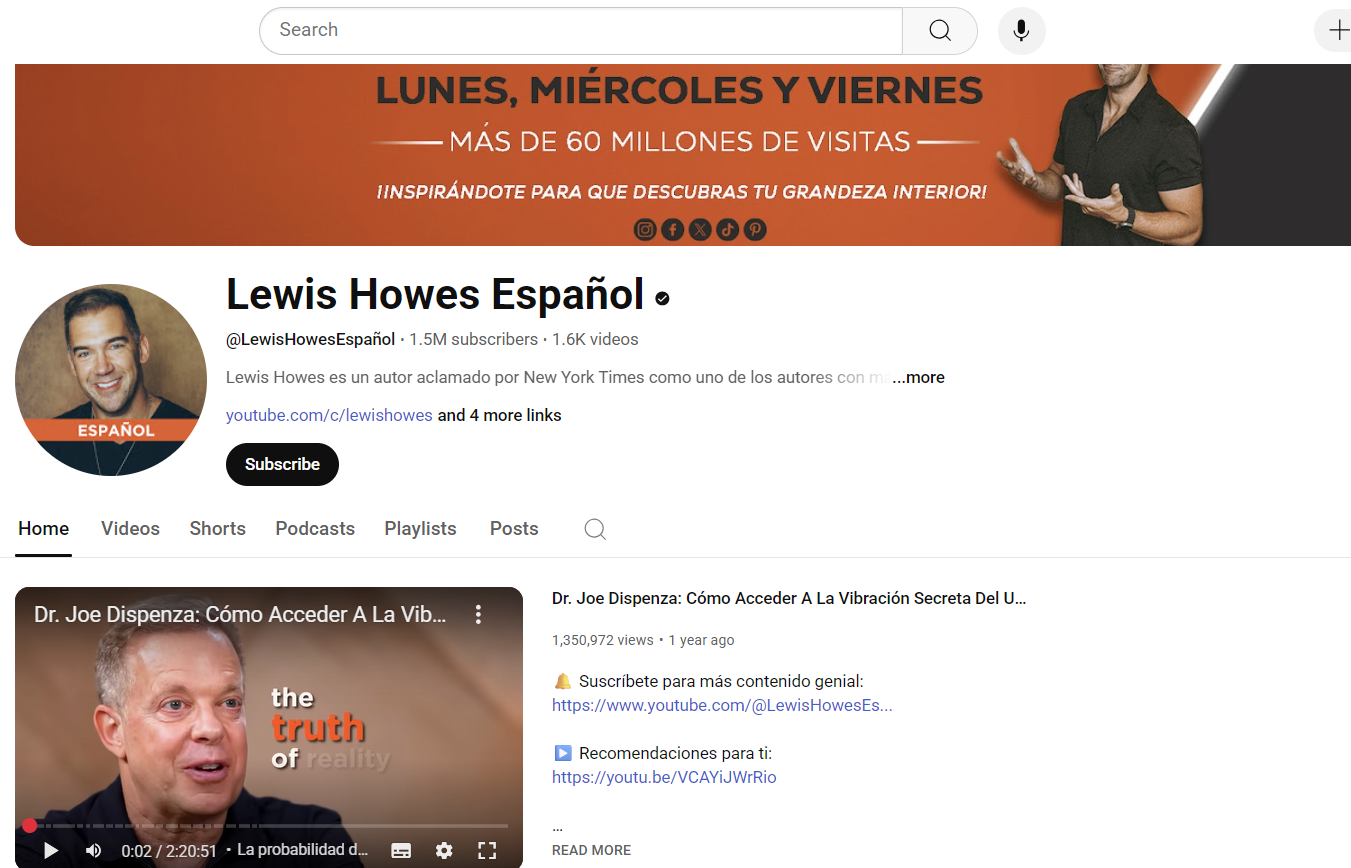 Lewis Howes Spanish Channel - Desarrollo Personal
