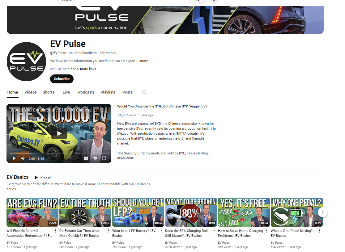 EV Pulse English Channel - Electric Vehicles YouTube